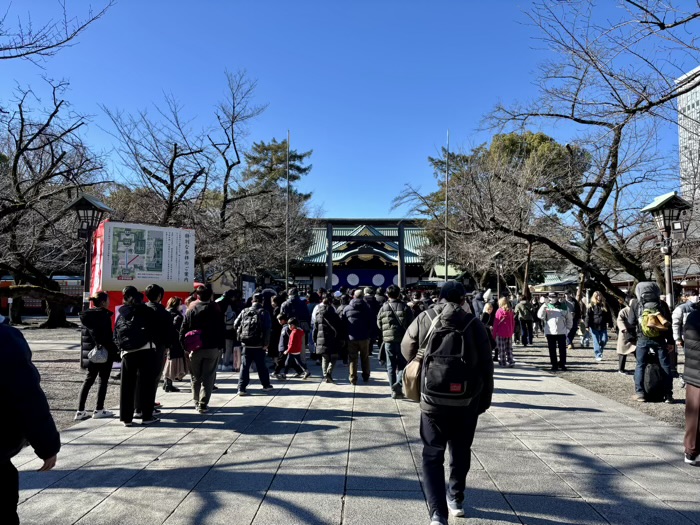 九段下　靖国神社　初詣　参拝の混雑具合
