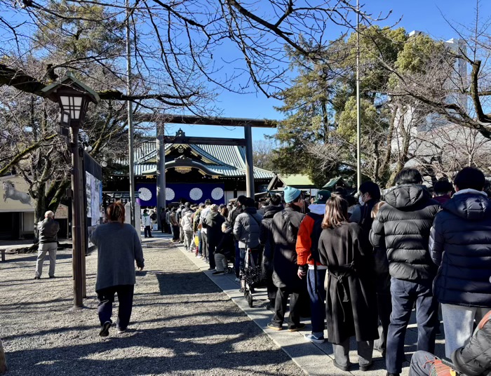 九段下　靖国神社　初詣　参拝の混雑具合