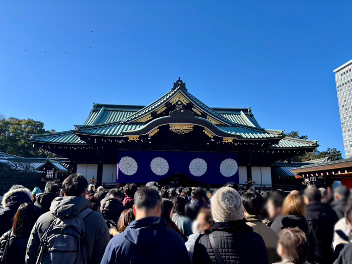 九段下　靖国神社　初詣　参拝の混雑具合