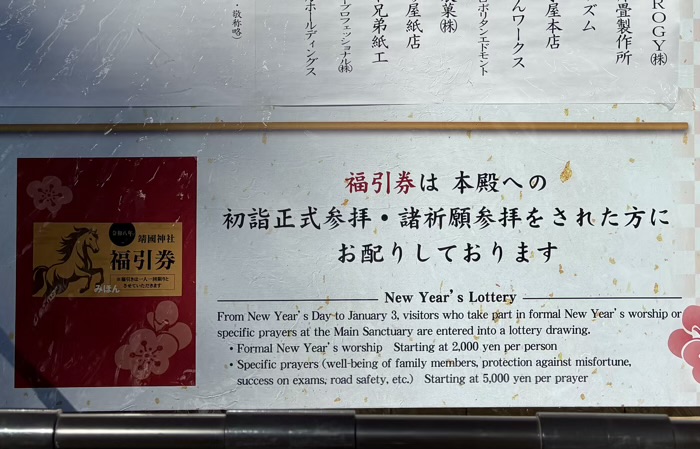 九段下　靖国神社　初詣　福引所