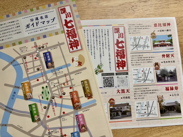 深川七福神巡り ルート(地図)