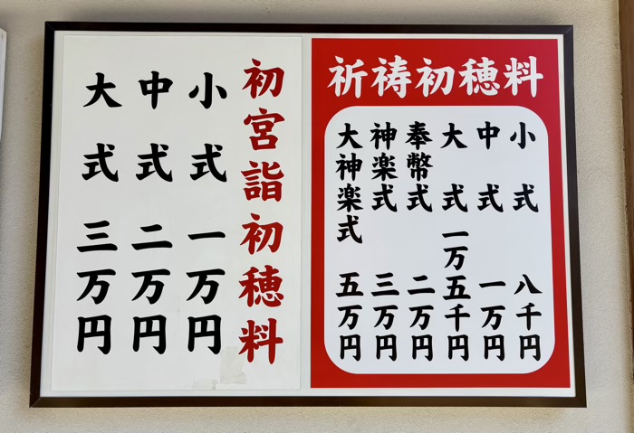 横浜 師岡熊野神社 御祈祷 初穂料