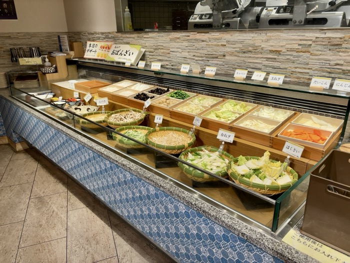 二俣川　しゃぶしゃぶ美山　ジョイナステラス店　ビュッフェコーナー