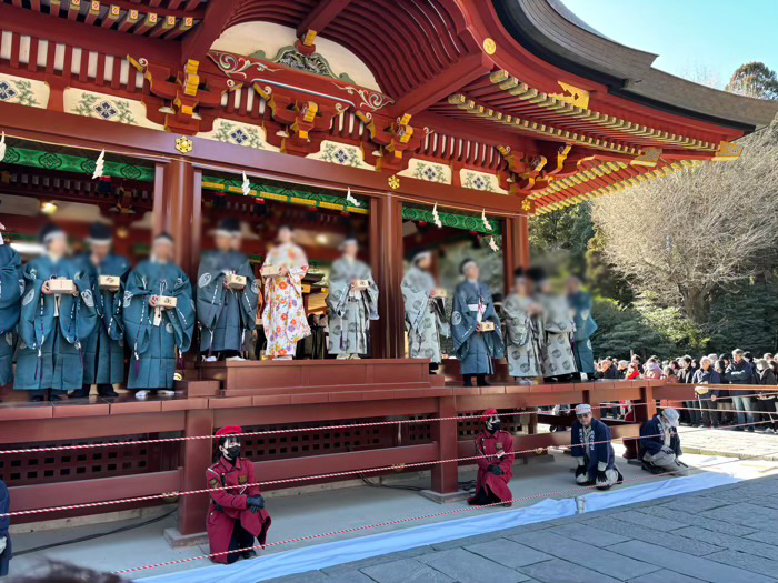 鎌倉　鶴岡八幡宮　節分祭　豆まき