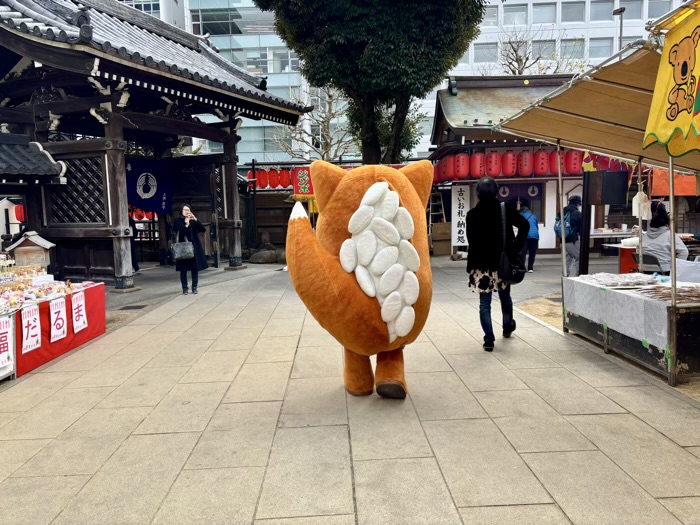赤坂 豊川稲荷東京別院 初午祭 ご当地キャラ「いなりん」