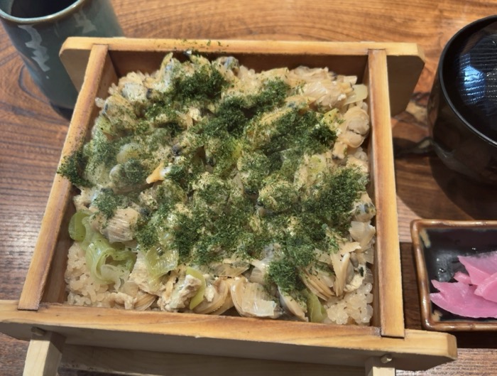 門前仲町 門前茶屋 ランチメニュー 深川あさり蒸籠めし