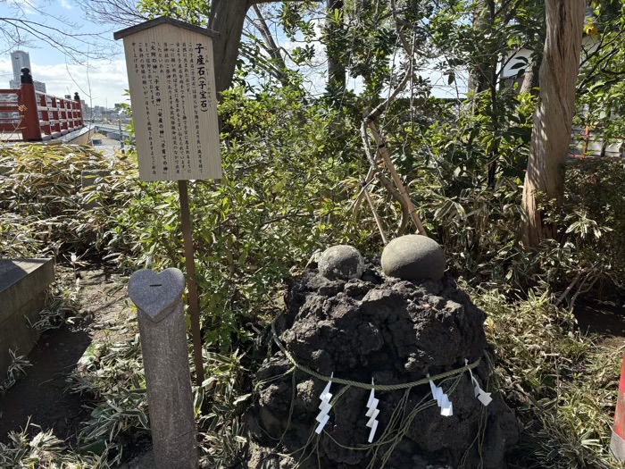 田園調布 多摩川浅間神社 子産石