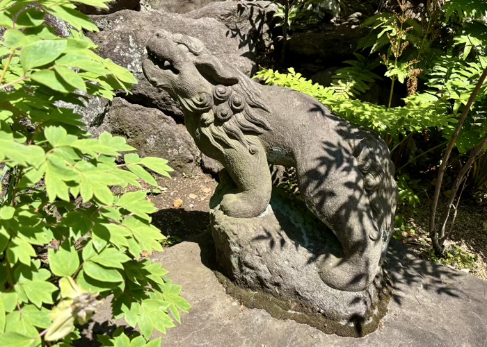 等々力　玉川神社　石獅子