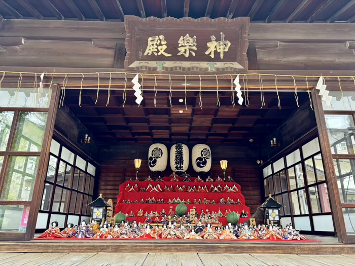 南千住 素盞雄神社 桃まつり 雛人形