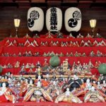 南千住　素盞雄神社　桃まつり　雛人形