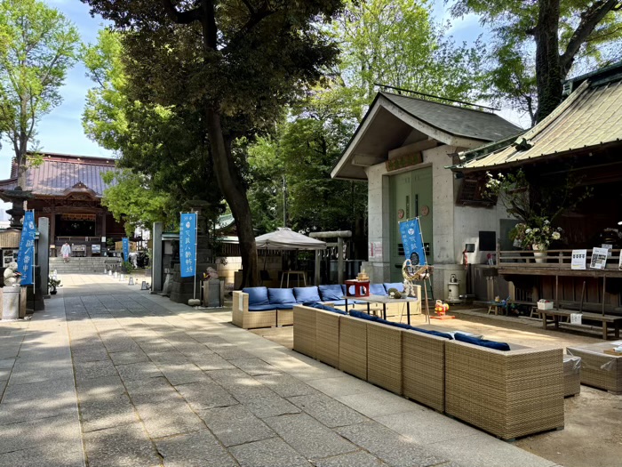 品川区　戸越八幡神社　休憩スペース