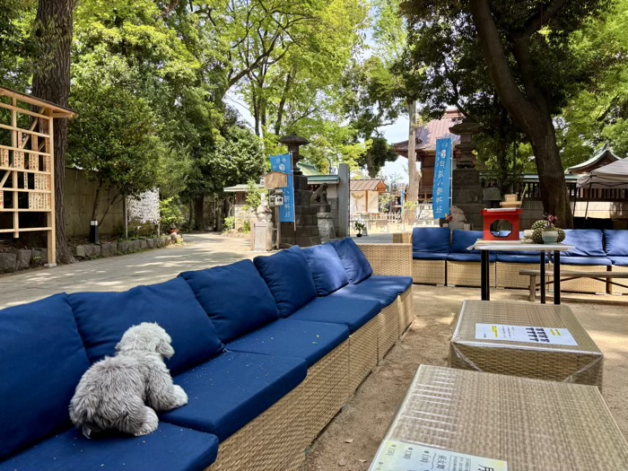 品川区　戸越八幡神社　休憩スペース