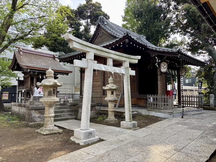 品川区　小山八幡神社　稲荷社と甲子神社