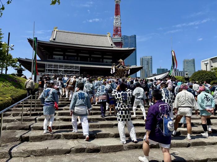 港区　増上寺　観世音＆熊野神社祈願会　神輿渡御