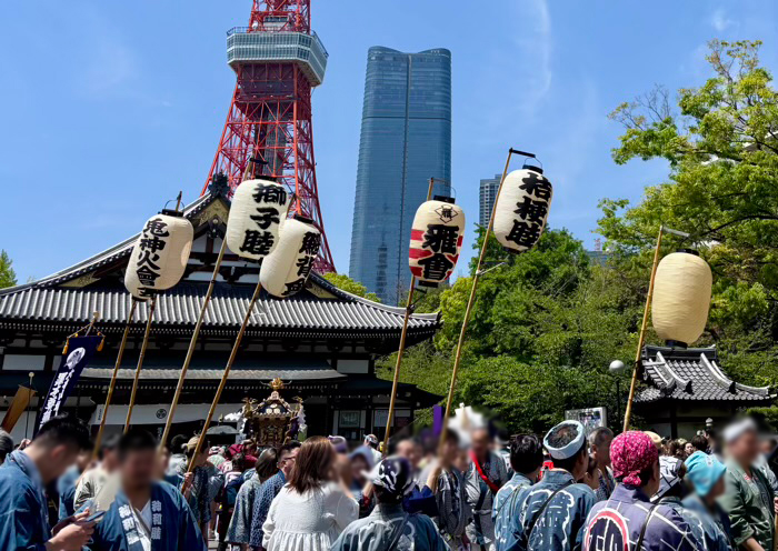 港区　増上寺　観世音＆熊野神社祈願会　神輿渡御