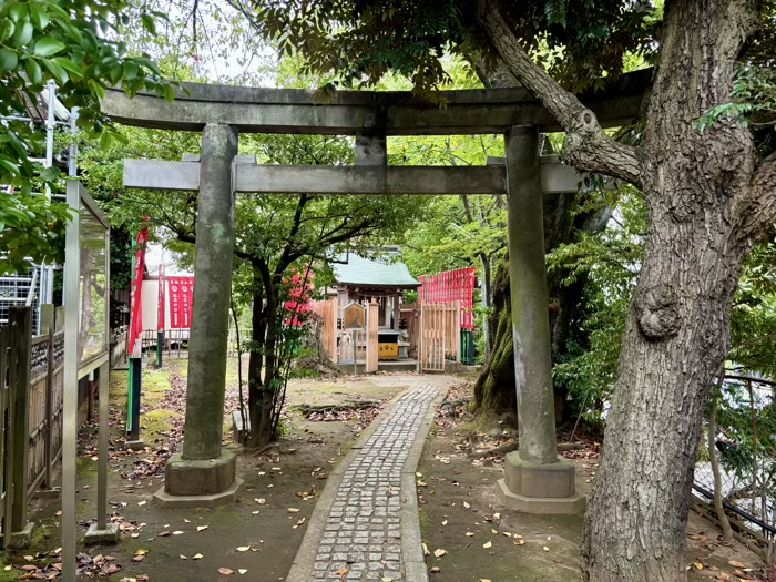 品川区　桐ヶ谷氷川神社　忍田稲荷大明神