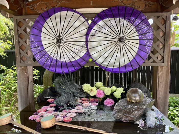 西早稲田　萬年山 法輪寺　花手水