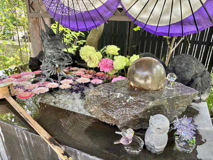 西早稲田　萬年山 法輪寺　花手水