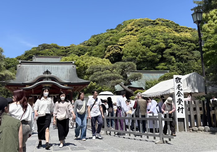 鎌倉　鶴岡八幡宮　菖蒲祭　敬老会