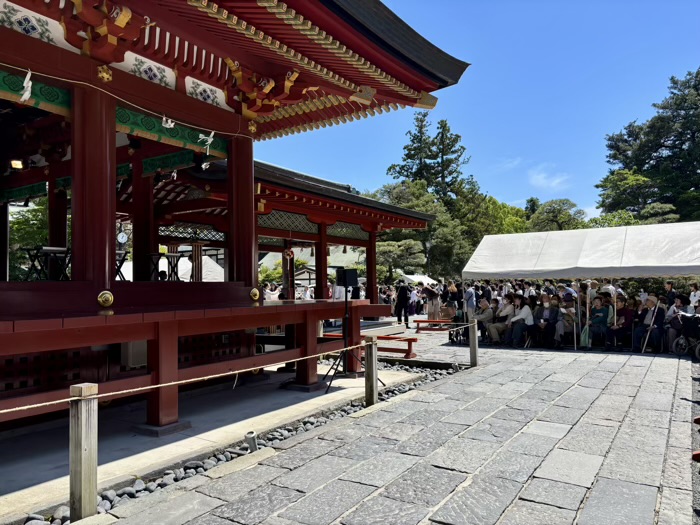 鎌倉　鶴岡八幡宮　菖蒲祭　敬老会