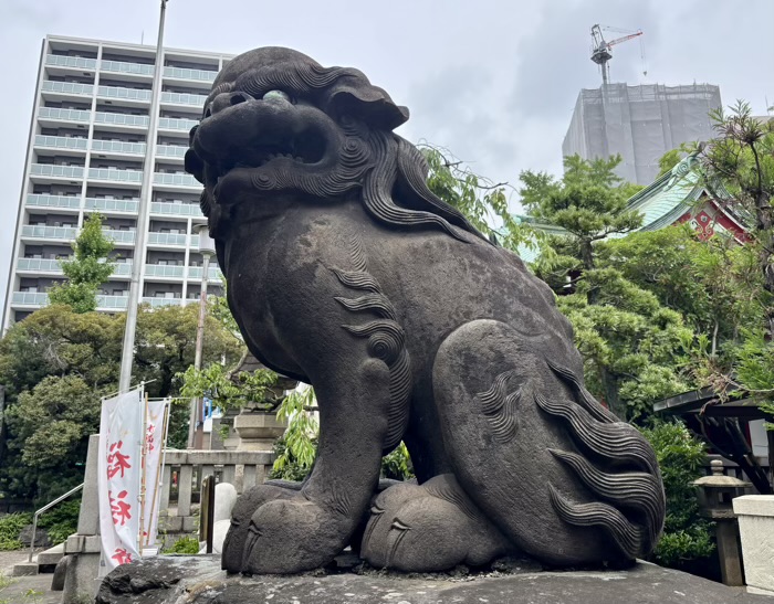 足立区 河原町稲荷神社 大狛犬