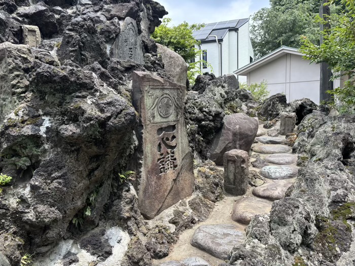 足立区　千住神社　富士塚お山開き