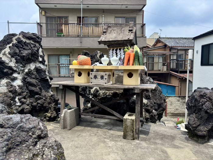 足立区　千住神社　富士塚お山開き