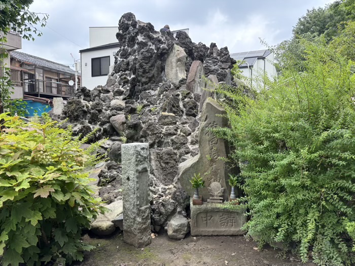 足立区　千住神社　富士塚お山開き