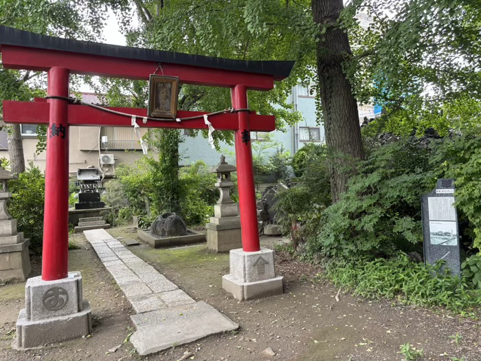 江東区 富賀岡八幡宮 浅間神社と砂村富士(富士塚)