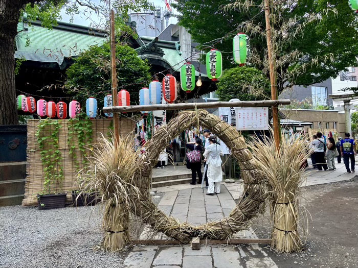 入谷　小野照崎神社　茅の輪くぐり