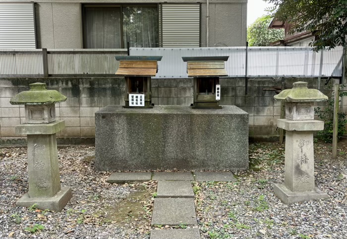 世田谷 駒留八幡神社 御嶽社、菅原社・榛名社・三峯社
