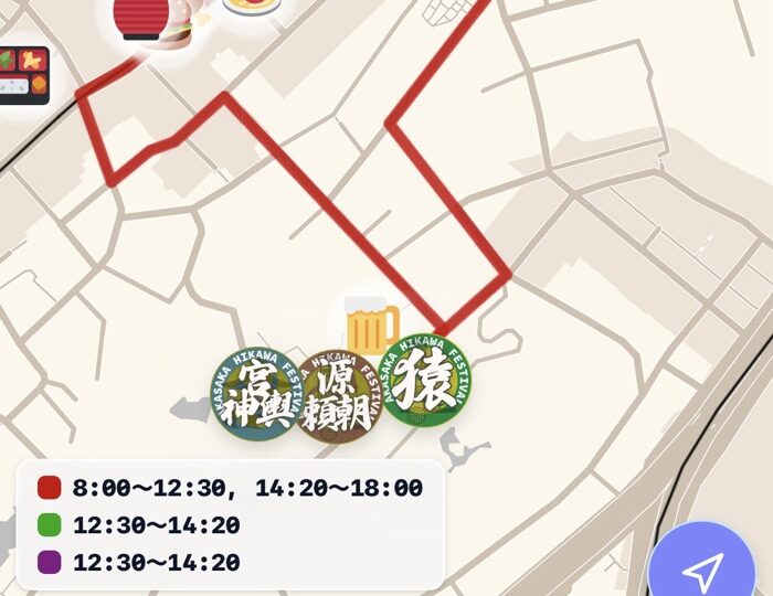 赤坂氷川神社 例大祭「赤坂氷川祭」 神幸祭 リアルタイムマップ
