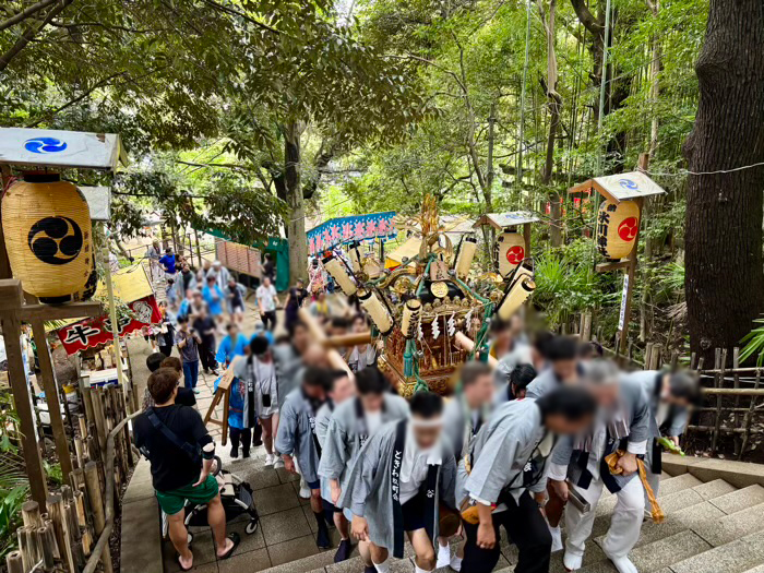 渋谷氷川神社 例大祭 町内神輿宮入