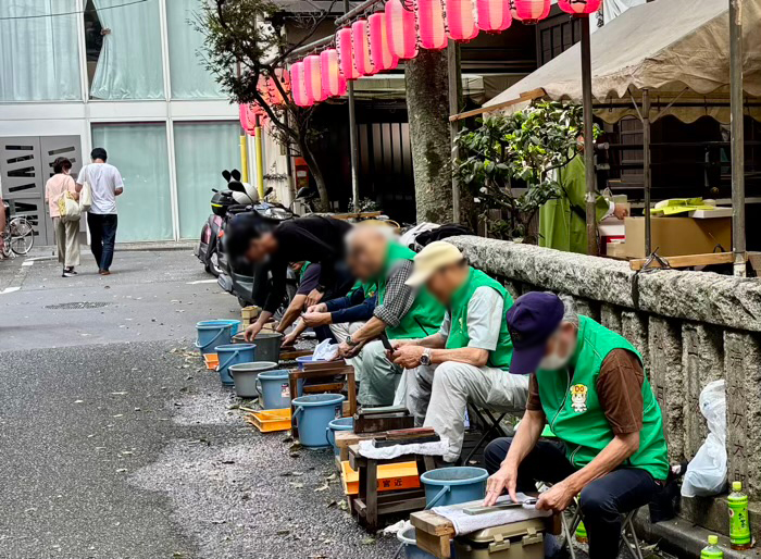 渋谷 恵比須神社 べったら市(例大祭) 包丁研ぎ